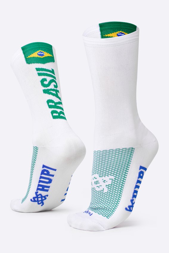 Meia HUPI Brasil 1.0 Branco