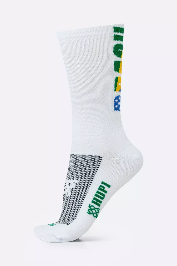 Meia HUPI Brasil 5.0 Branco