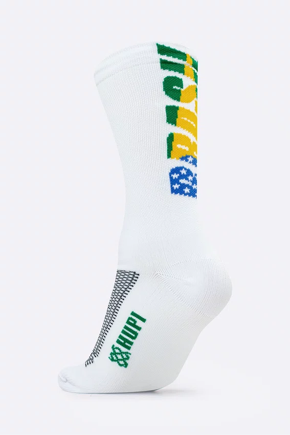 Meia HUPI Brasil 5.0 Branco