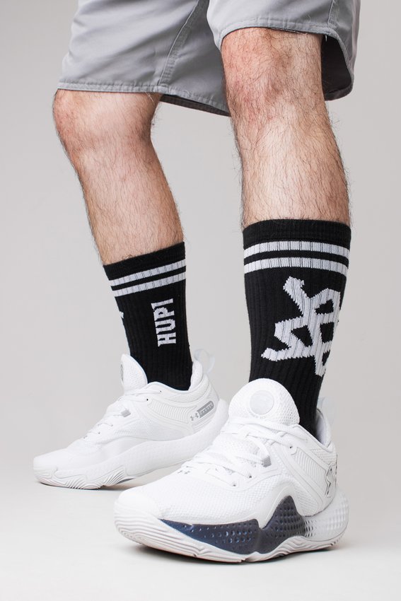 Meia HUPI Cano Longo Crew Preto