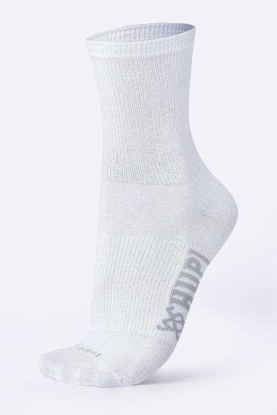 Meia HUPI Casual Cano Longo Algodão Branco