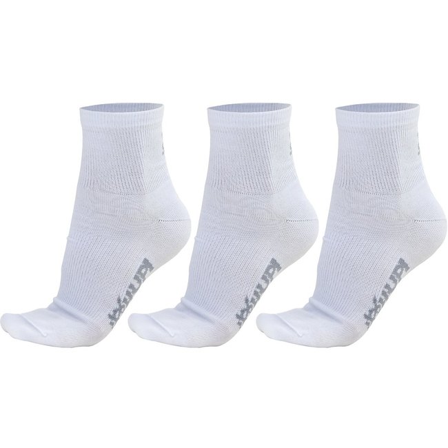 Meia HUPI Casual Cano Curto Algodão Branco - Kit 03 Pares Unissex