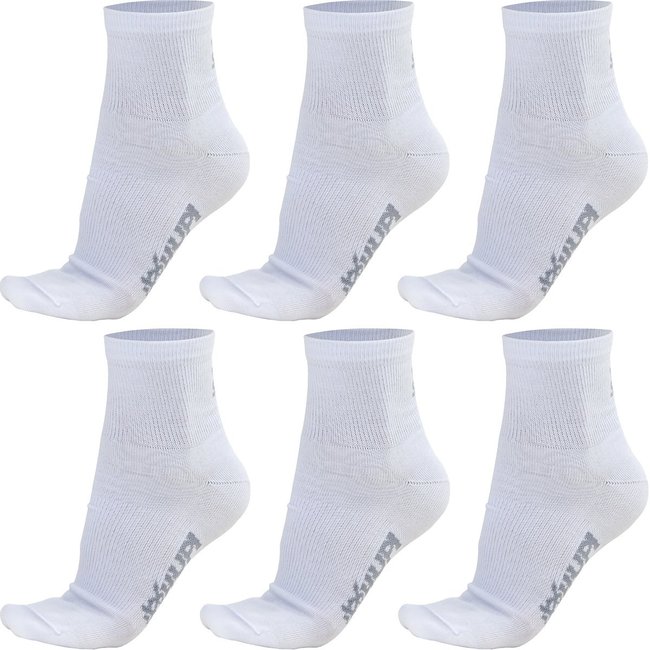 Meia HUPI Casual Cano Curto Algodão Branco - Kit 06 Pares Unissex