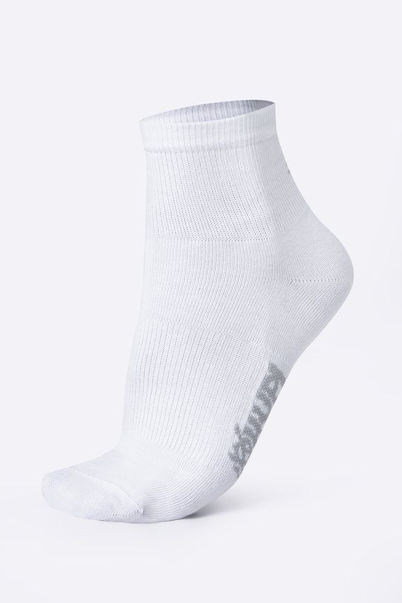 Meia HUPI Casual Cano Curto Algodão Branco - Kit 10 Pares Unissex