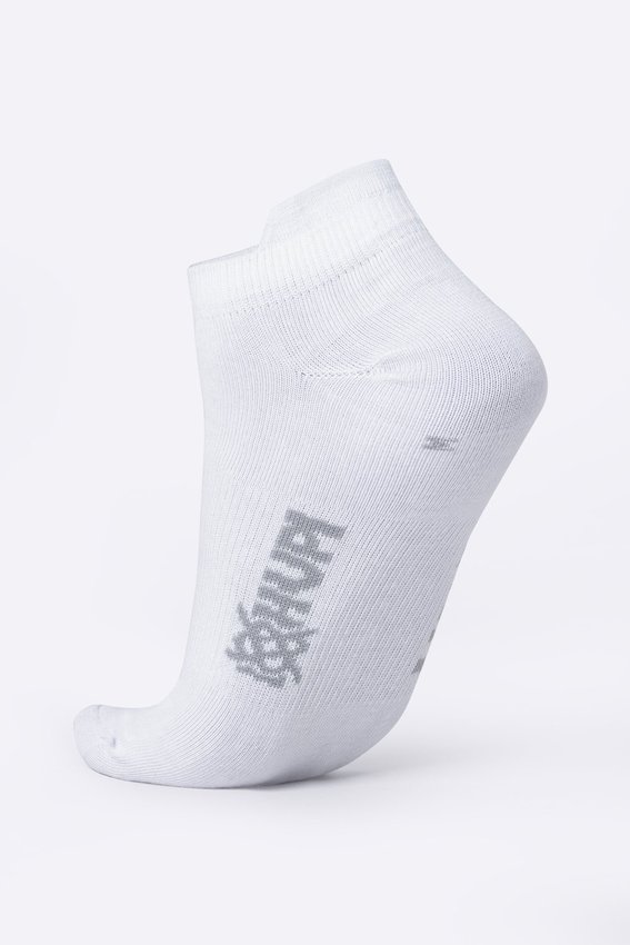 Meia HUPI Casual Invisível Algodão Branco G - Kit 20 Pares