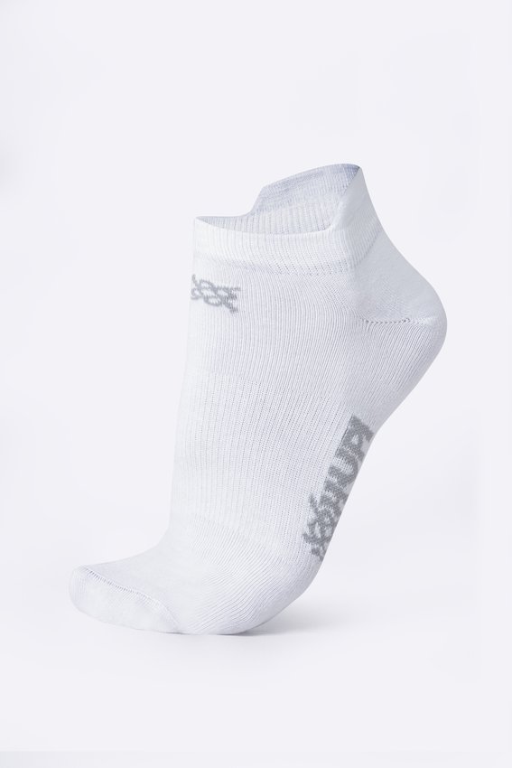 Meia HUPI Casual Invisível Algodão Branco - Kit 06 Pares Unissex