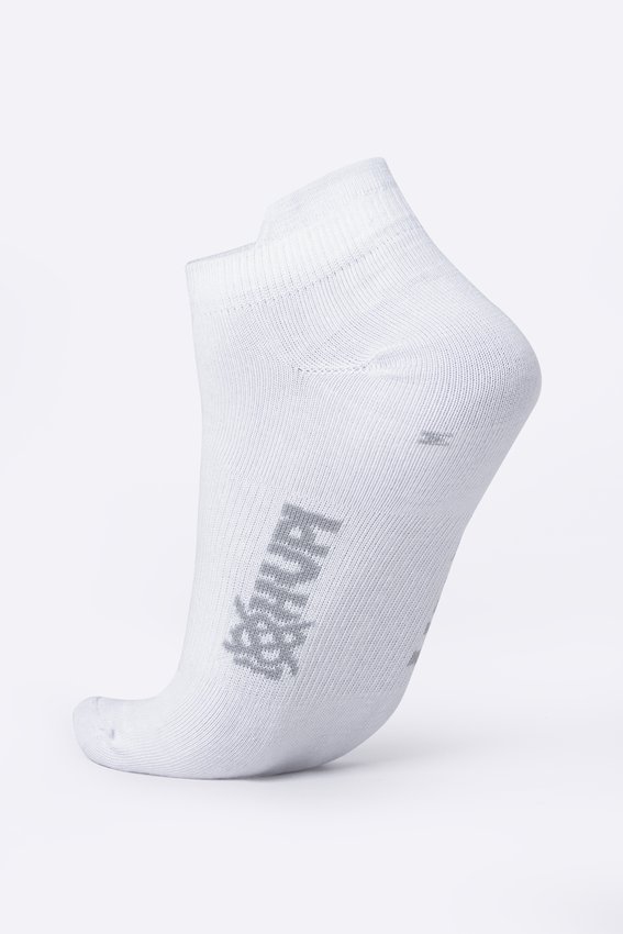 Meia HUPI Casual Invisível Algodão Branco - Kit 12 Pares Unissex