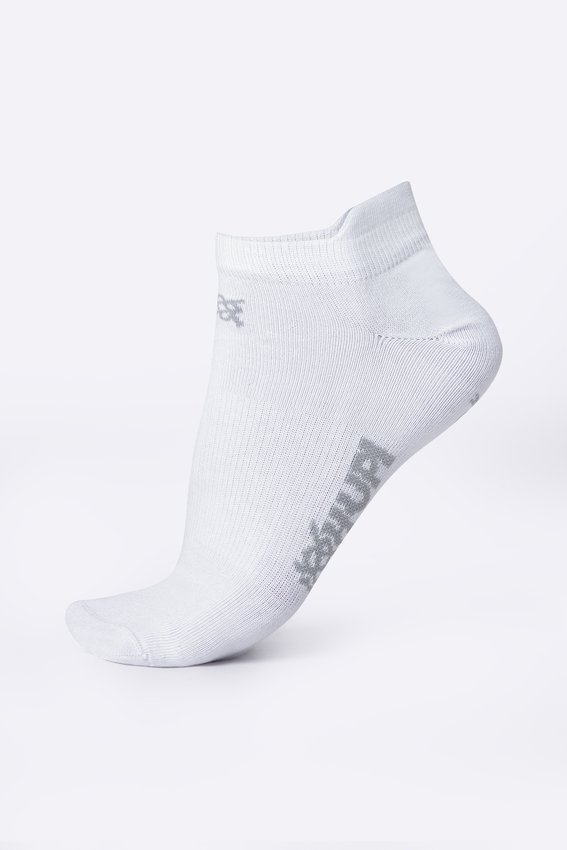 Meia HUPI Casual Invisível Algodão Branco - Kit 12 Pares Unissex