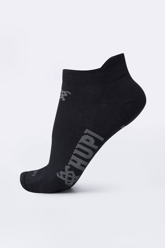 Meia HUPI Casual Invisível Algodão Preto - Kit 06 Pares Unissex