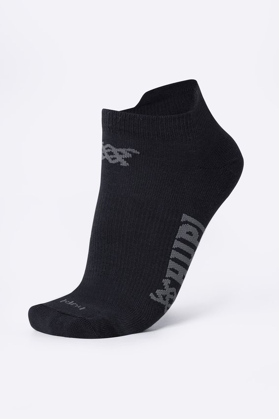 Meia HUPI Casual Invisível Algodão Preto - Kit 20 Pares Unissex