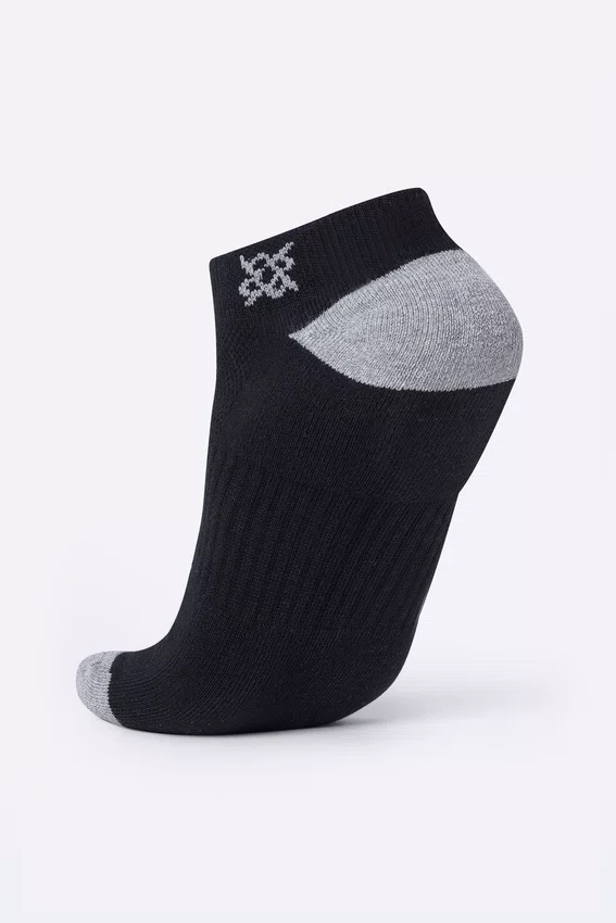 Meia HUPI Casual Soft Preto e Cinza - Kit 10 Pares Unissex