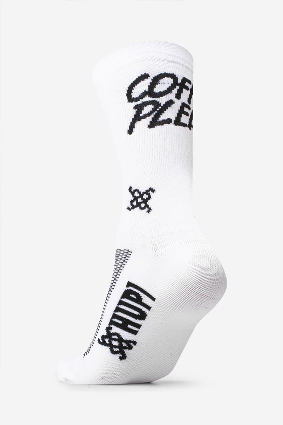 Meia HUPI Coffee Please Branco Plus (42 a 46)