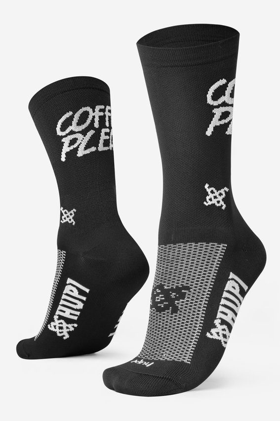 Meia HUPI Coffee Please Preto 