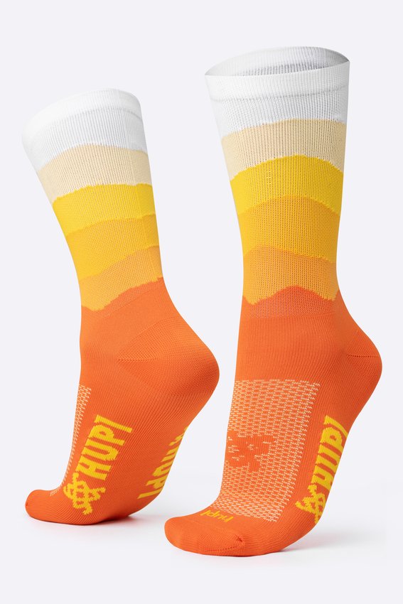 Meia HUPI Colors Amarelo e Laranja