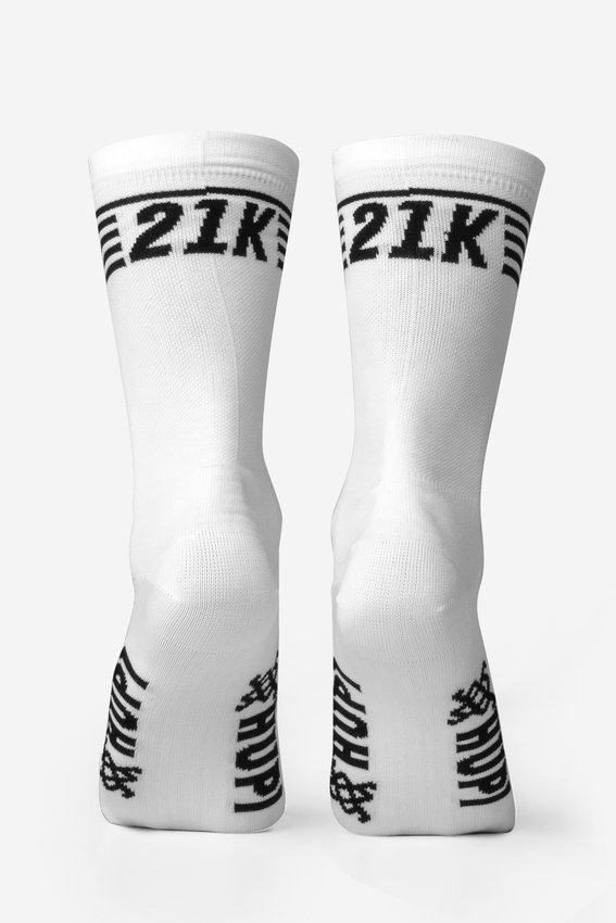 Meia HUPI Corrida 21K Split Branco