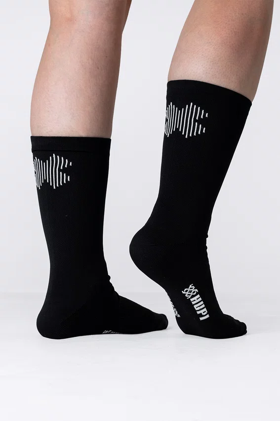 Meia HUPI Double X Preto - Tamanho Plus 42-46