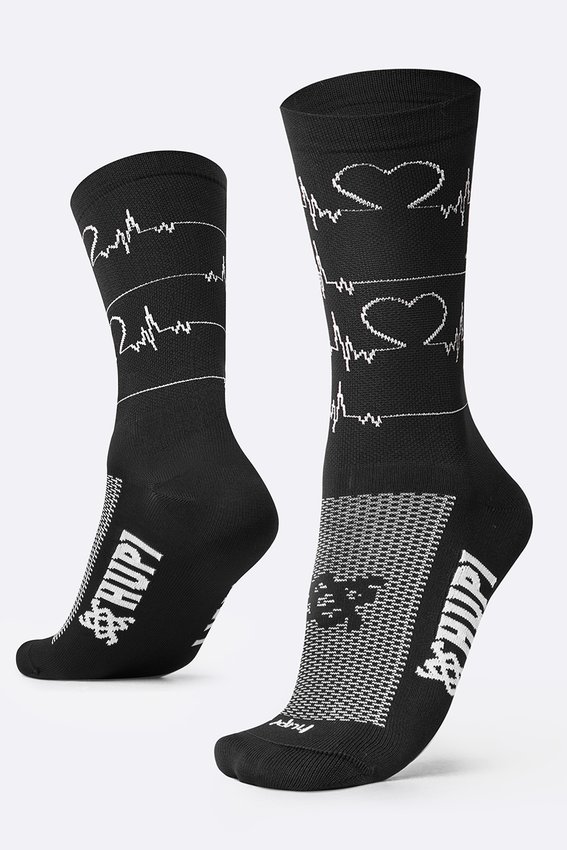 Meia HUPI Heart Beat Preto
