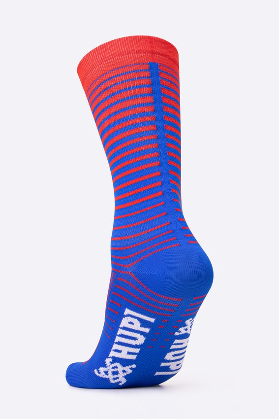 Meia HUPI Hyperline Azul/Vermelho