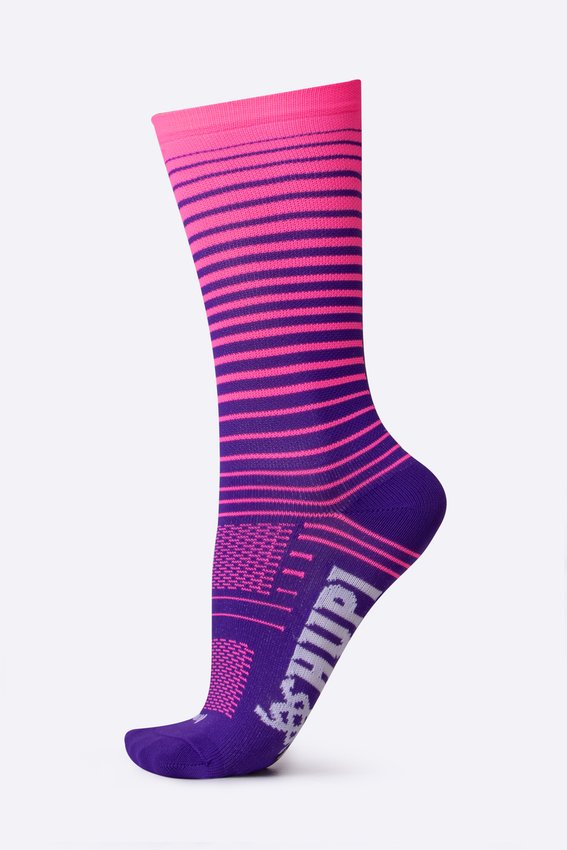 Meia HUPI Hyperline Roxo/Rosa - LT para pés menores 34-38