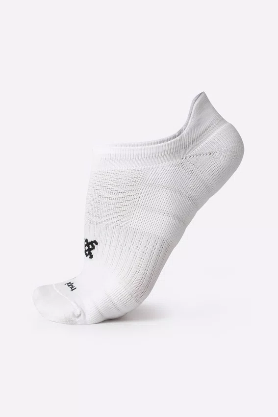 Meia Curta para Corrida HUPI Running Pro Invisível Branco LT Meia Curta para Corrida HUPI Running Pro Invisível Branco LT