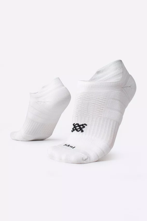 Meia Curta para Corrida HUPI Running Pro Invisível Branco LT