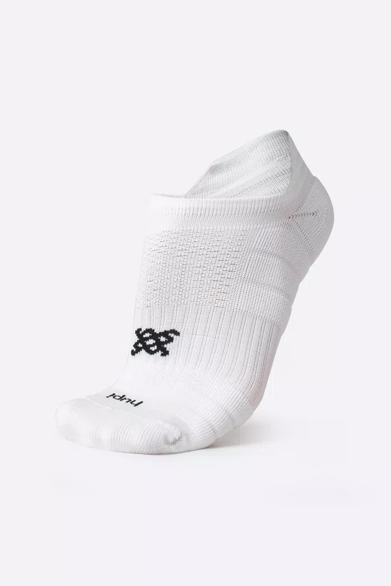 Meia Curta para Corrida HUPI Running Pro Invisível Branco LT