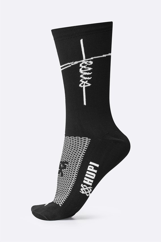Meia HUPI Jesus Preto/Branco Plus (42 a 46)