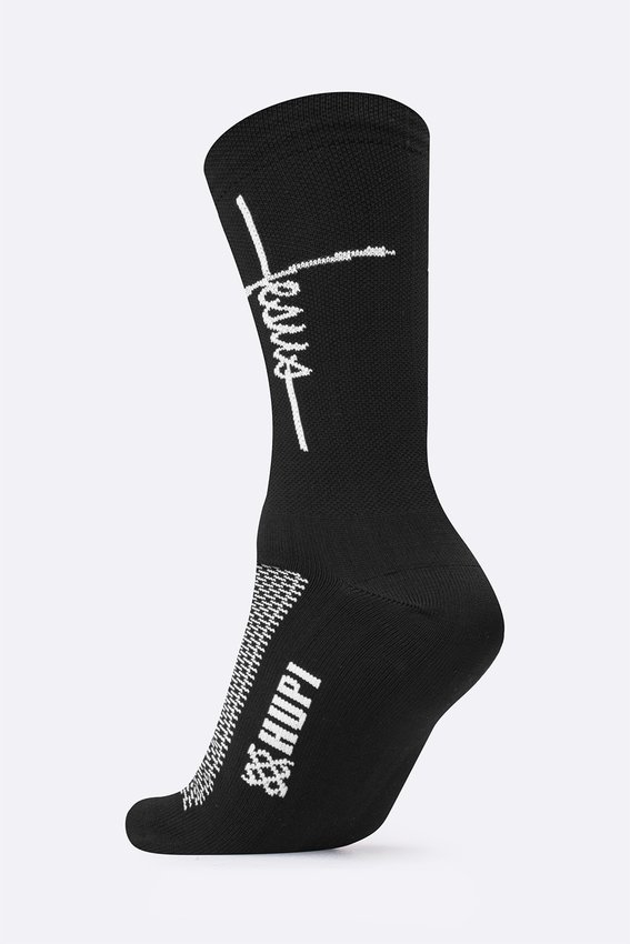 Meia HUPI Jesus Preto/Branco Plus (42 a 46)