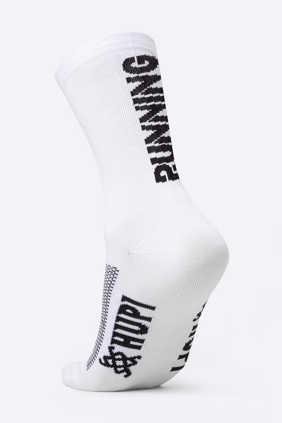Meia HUPI Keep Running Branco