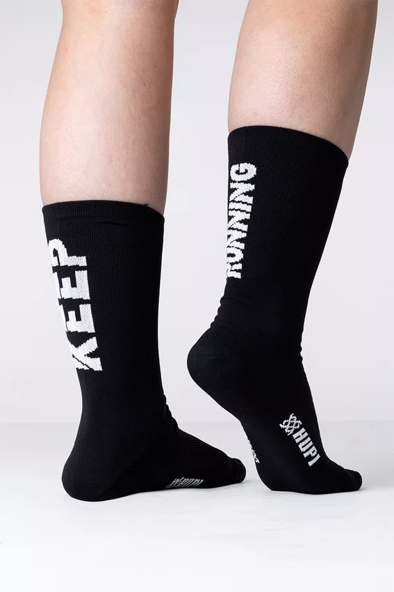 Meia HUPI Keep Running Preto