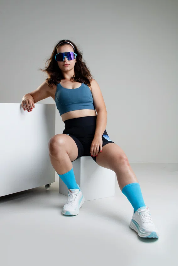 Meia HUPI Lisa Azul