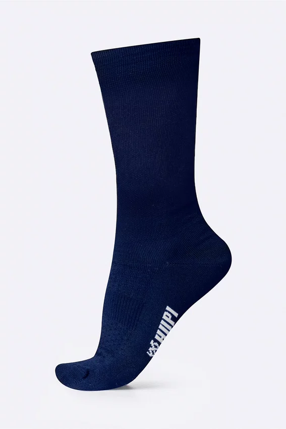 Meia HUPI Lisa Azul Marinho - Tamanho Plus 42-46