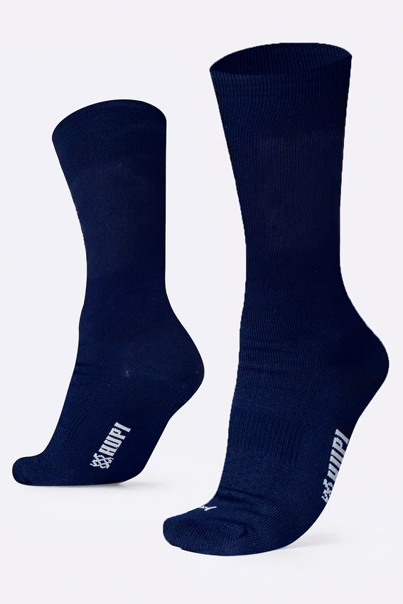 Meia HUPI Lisa Azul Marinho - Tamanho Plus 42-46