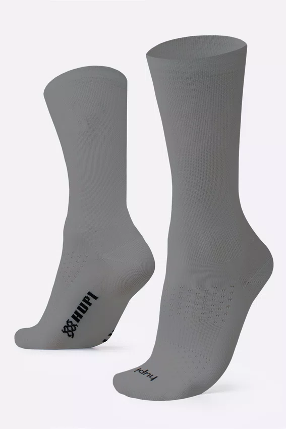 Meia HUPI Lisa Cinza Nardo - Tamanho Plus 42-46