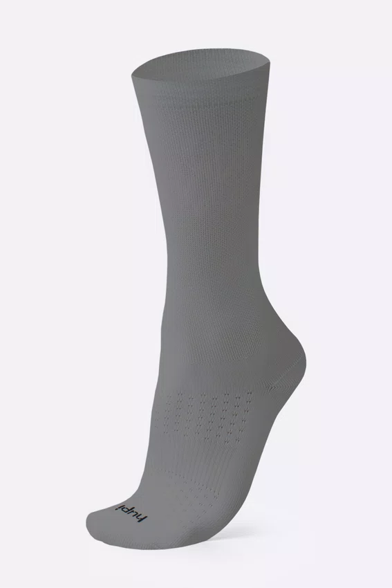 Meia HUPI Lisa Cinza Nardo - Tamanho Plus 42-46