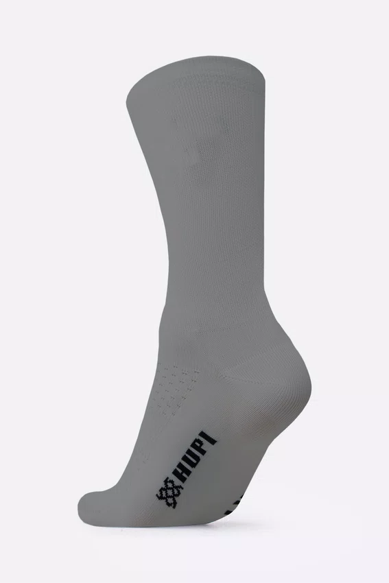 Meia HUPI Lisa Cinza Nardo - Tamanho Plus 42-46