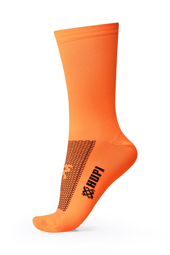 Meia HUPI Lisa Laranja Neon - Tamanho Plus 42-46