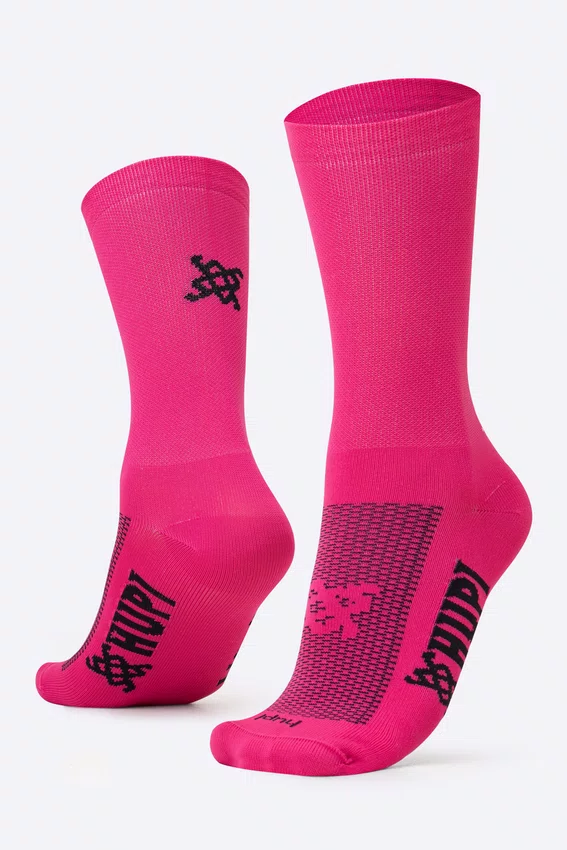 Meia HUPI Lisa Rosa Magenta - LT para pés menores 34-38