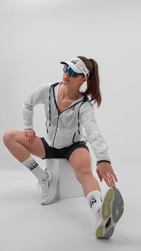 Meia HUPI Live Love Run Branca
