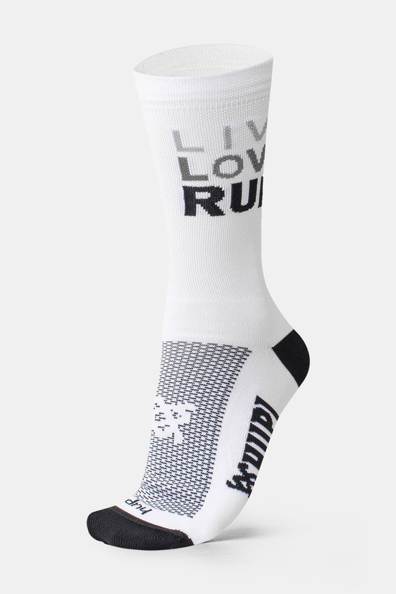 Meia HUPI Live Love Run Branca