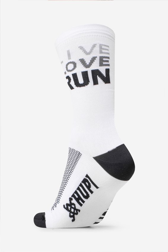 Meia HUPI Live Love Run Branca