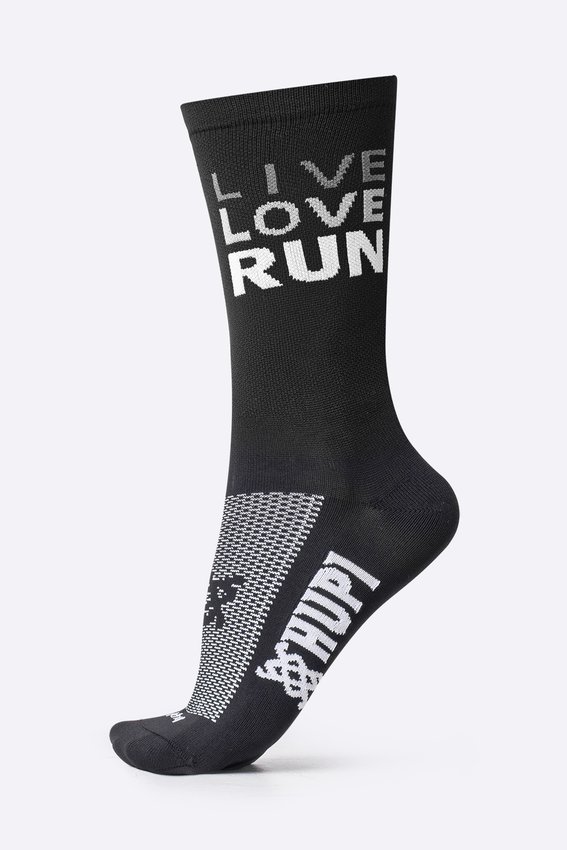 Meia HUPI Live Love Run Preta