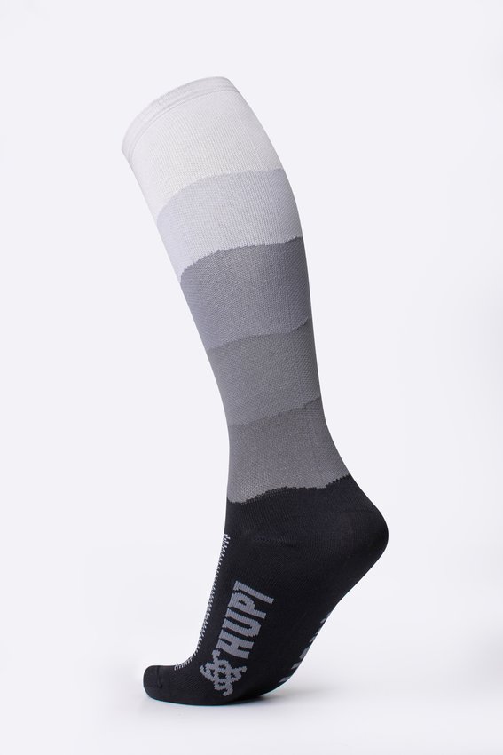 Meia HUPI Longa Colors Preto e Cinza