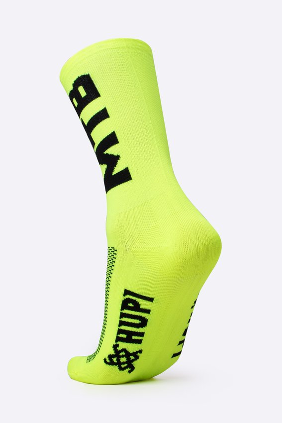 Meia HUPI MTB 2 Amarelo Neon