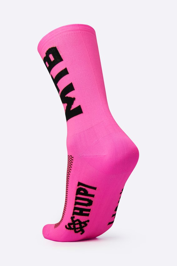 Meia HUPI MTB 2 Rosa - LT para pés menores 34-38