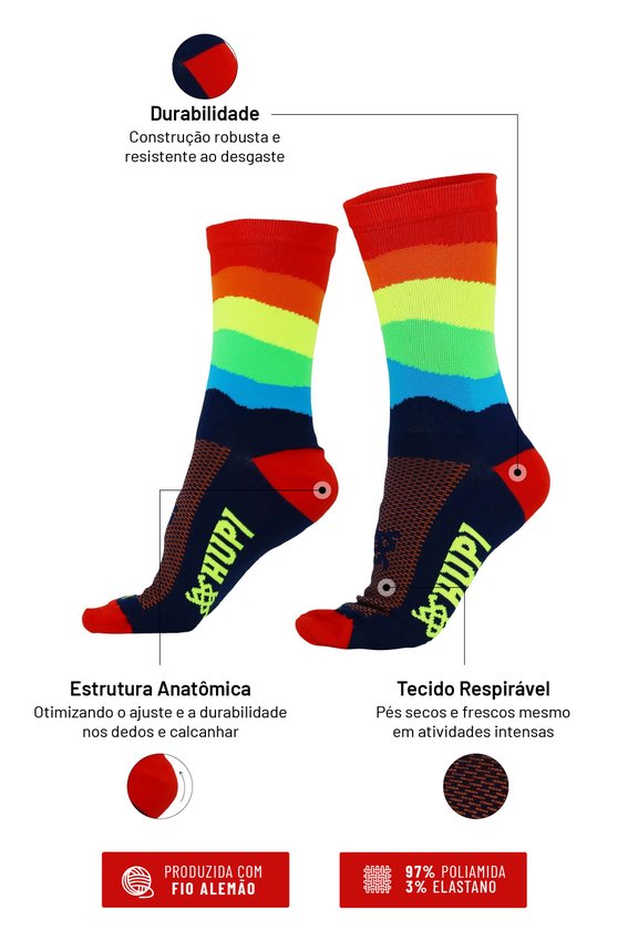 Meia HUPI Multicolor