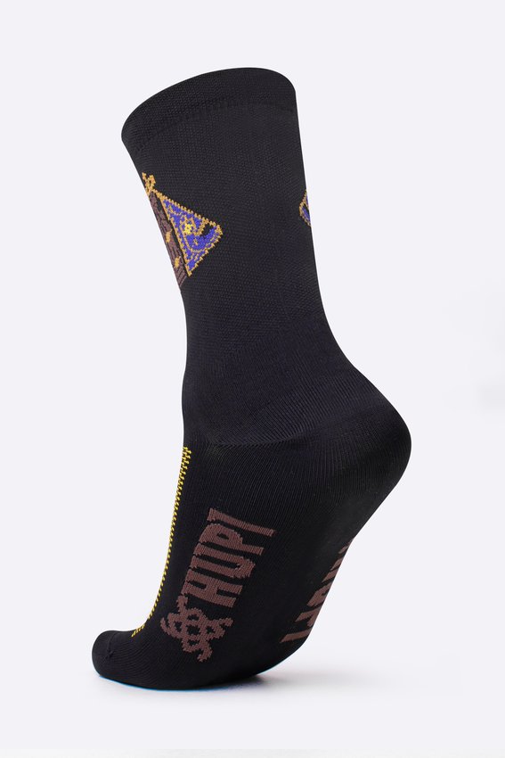Meia HUPI Nossa Senhora Aparecida Preto - Tamanho Plus 42-46