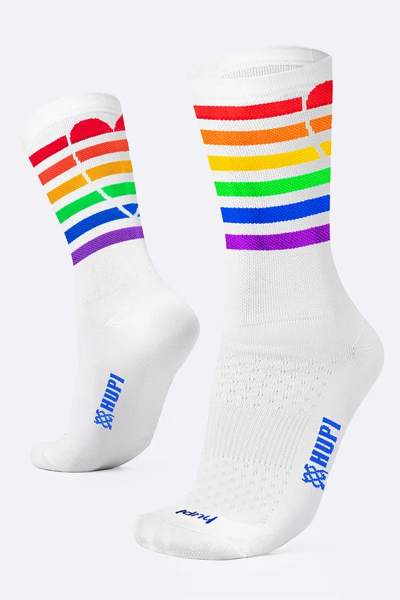 Meia HUPI Pride Heart Branco
