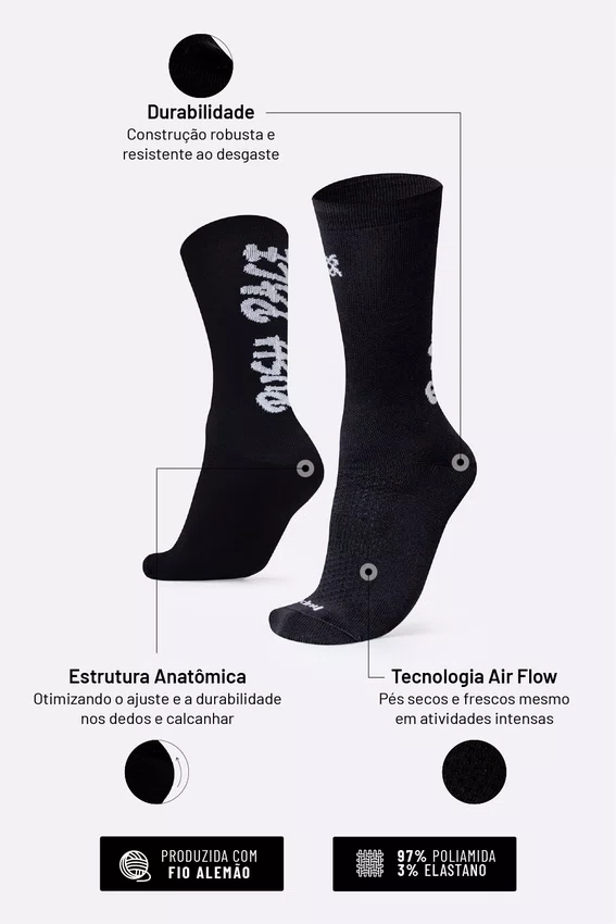 Meia HUPI Push Pace - LT para pés menores 34-38