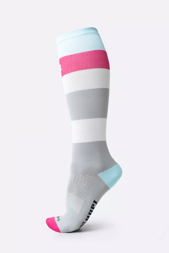 Meia HUPI Quadra Cinza Listras Longa